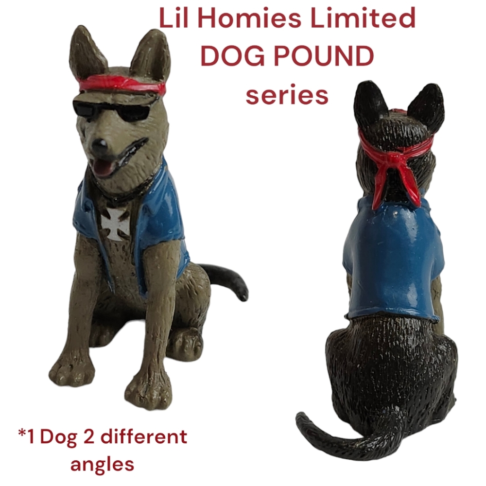 Homies County Dog Pound 2005 WOLFGANG German Shepherd in Dark Sunglasses figure